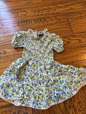 Polo by Ralph Lauren Blue & Yellow Floral Smocked Dress